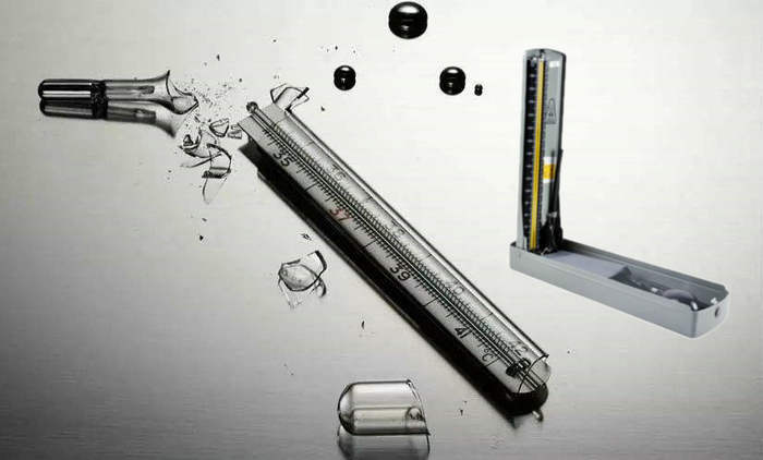 汞體溫計，汞血壓計